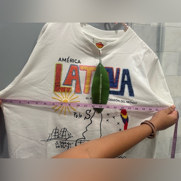 FARM Rio White Tee America Latina Off White Relaxed. - Picture 6 of 7